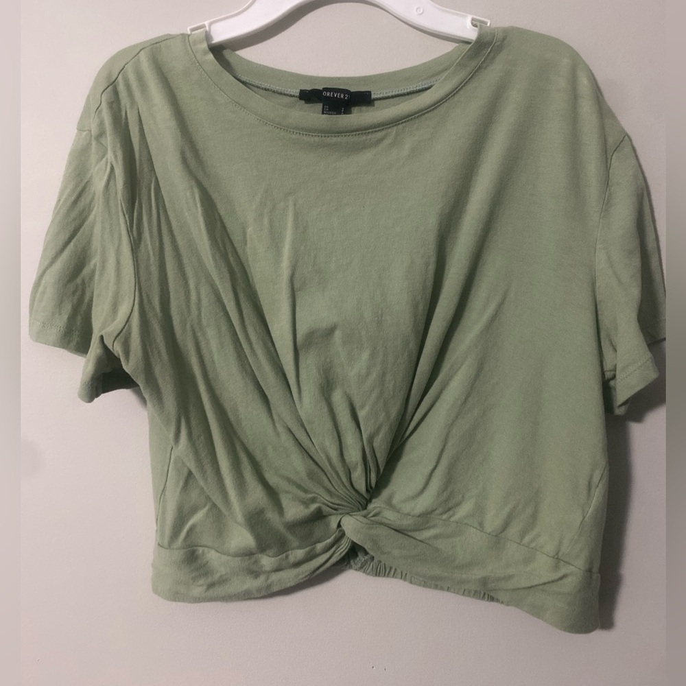 Forever 21 Sage Green Crop Top